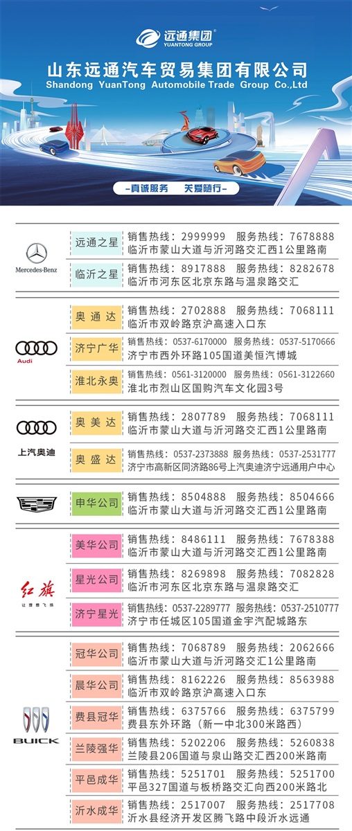 各品牌4S店服務熱線#11655
